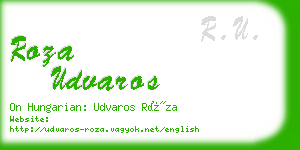 roza udvaros business card